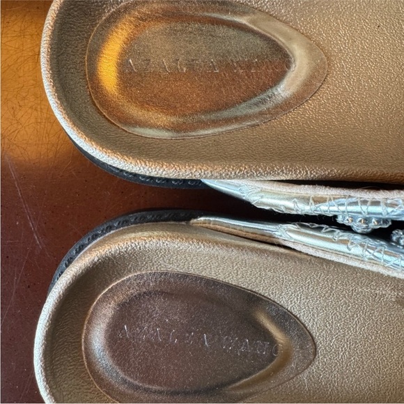 Azalea Wang Anslie Studded Mules Gold & Silver  8 - Picture 7 of 9